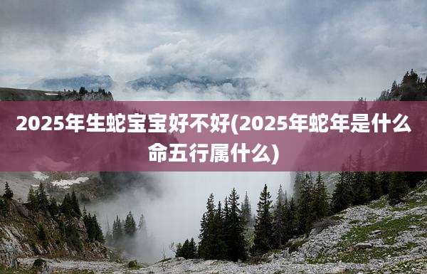 2025年生蛇宝宝好不好(2025年蛇年是什么命五行属什么)