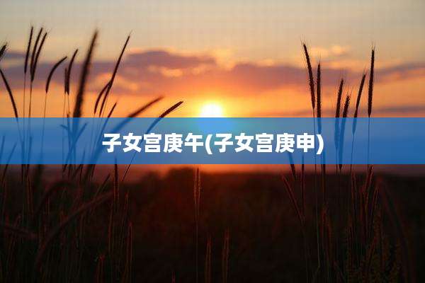 子女宫庚午(子女宫庚申)