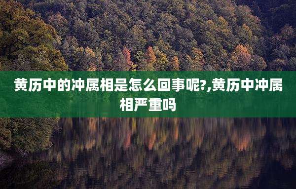 黄历中的冲属相是怎么回事呢?,黄历中冲属相严重吗
