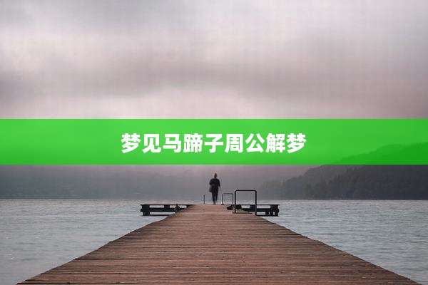 梦见马蹄子周公解梦