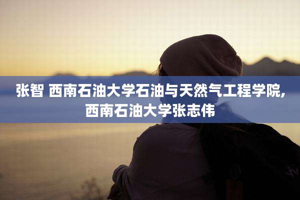张智 西南石油大学石油与天然气工程学院,西南石油大学张志伟