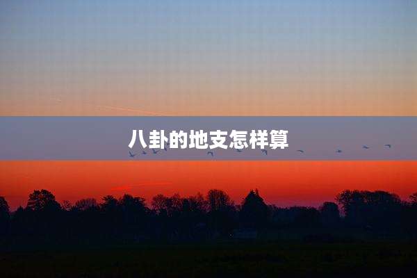 八卦的地支怎样算