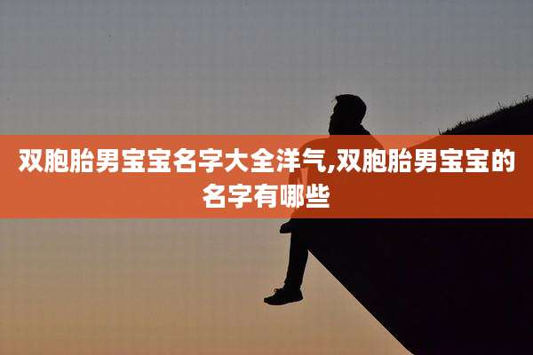 双胞胎男宝宝名字大全洋气,双胞胎男宝宝的名字有哪些