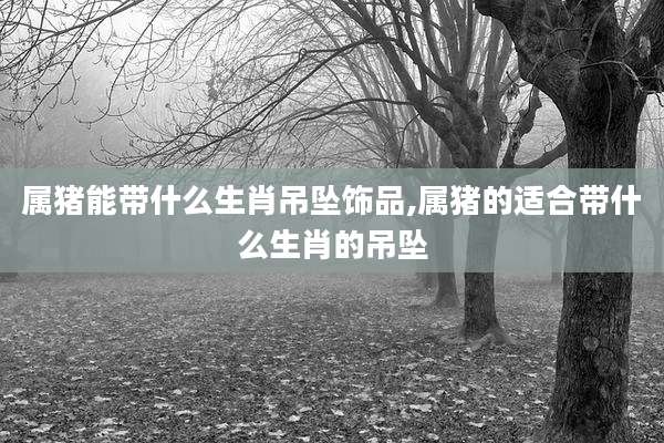 属猪能带什么生肖吊坠饰品,属猪的适合带什么生肖的吊坠