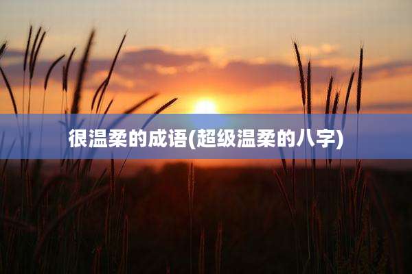 很温柔的成语(超级温柔的八字)