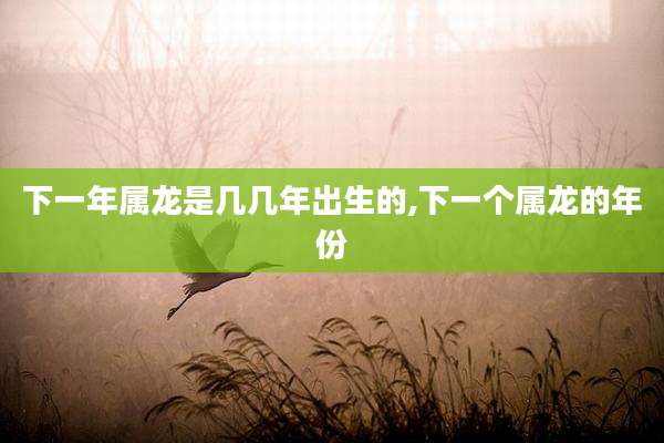 下一年属龙是几几年出生的,下一个属龙的年份