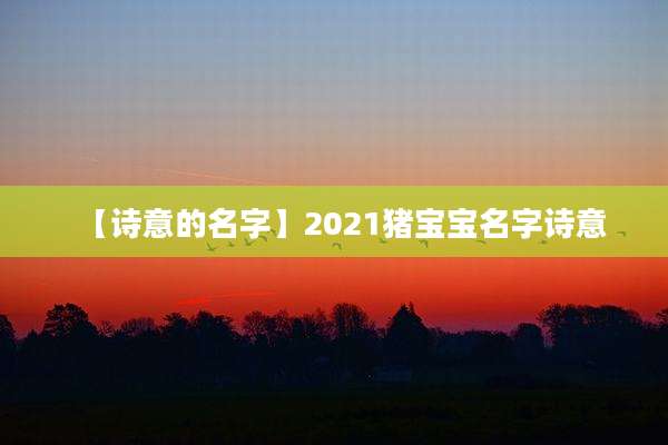 【诗意的名字】2021猪宝宝名字诗意