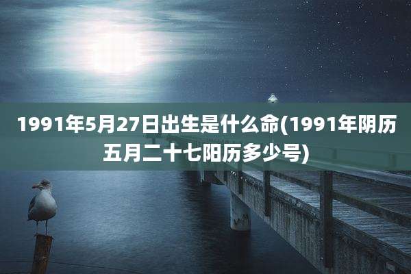 1991年5月27日出生是什么命(1991年阴历五月二十七阳历多少号)