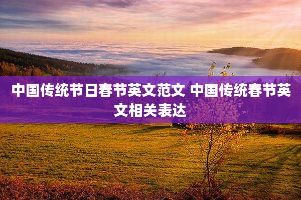 中国传统节日春节英文范文 中国传统春节英文相关表达