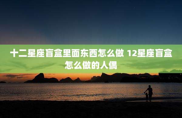 十二星座盲盒里面东西怎么做 12星座盲盒怎么做的人偶