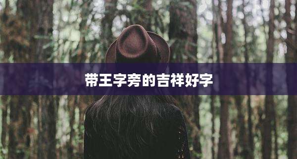 带王字旁的吉祥好字