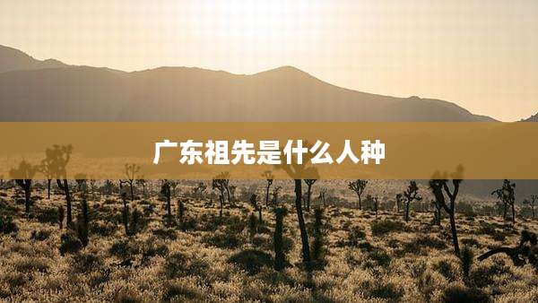 广东祖先是什么人种