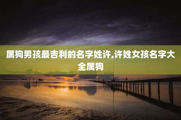 属狗男孩最吉利的名字姓许,许姓女孩名字大全属狗