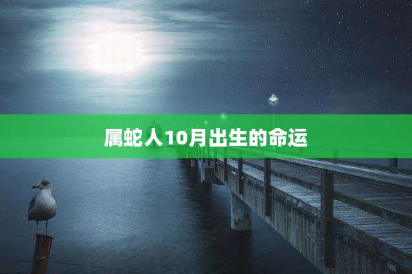属蛇人10月出生的命运