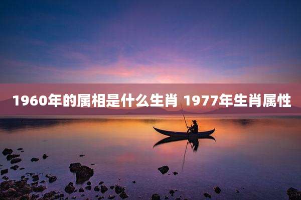 1960年的属相是什么生肖 1977年生肖属性