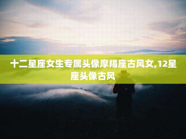 十二星座女生专属头像摩羯座古风女,12星座头像古风