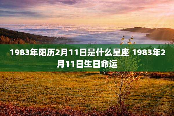 1983年阳历2月11日是什么星座 1983年2月11日生日命运