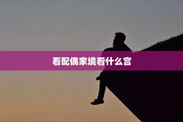 看配偶家境看什么宫