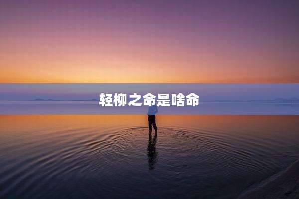 轻柳之命是啥命