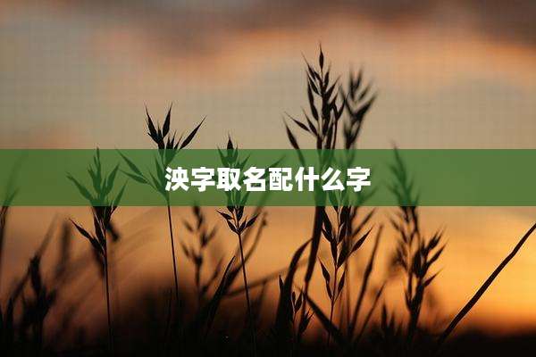 泱字取名配什么字