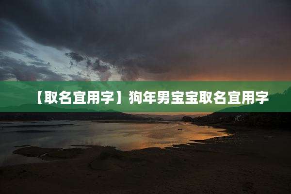 【取名宜用字】狗年男宝宝取名宜用字