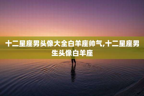 十二星座男头像大全白羊座帅气,十二星座男生头像白羊座