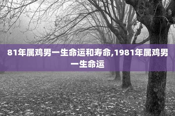 81年属鸡男一生命运和寿命,1981年属鸡男一生命运