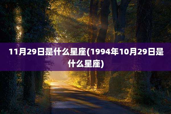 11月29日是什么星座(1994年10月29日是什么星座)