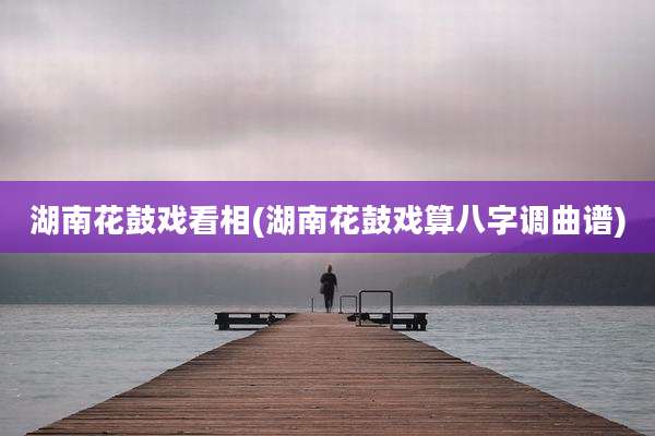 湖南花鼓戏看相(湖南花鼓戏算八字调曲谱)
