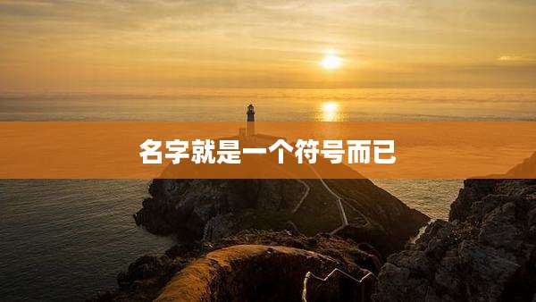 名字就是一个符号而已