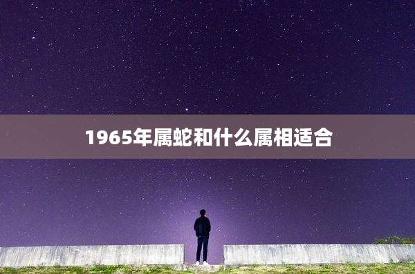 1965年属蛇和什么属相适合