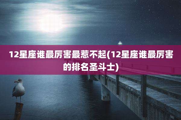 12星座谁最厉害最惹不起(12星座谁最厉害的排名圣斗士)