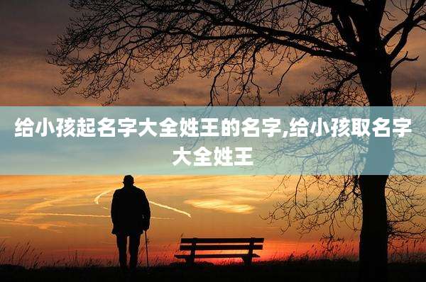 给小孩起名字大全姓王的名字,给小孩取名字大全姓王