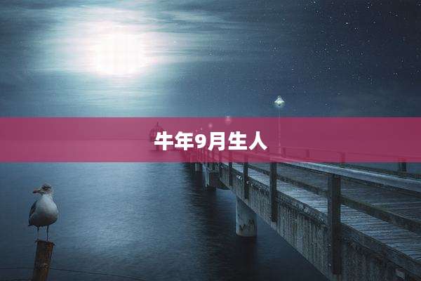 牛年9月生人