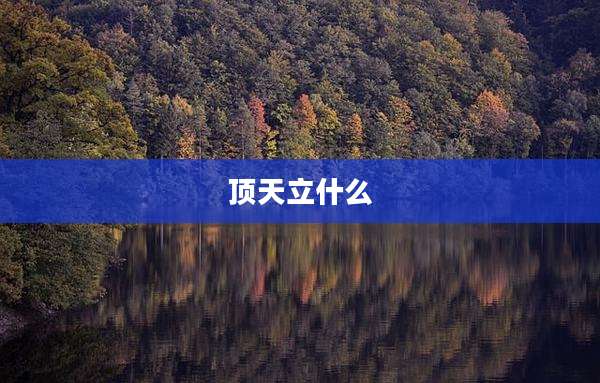 顶天立什么
