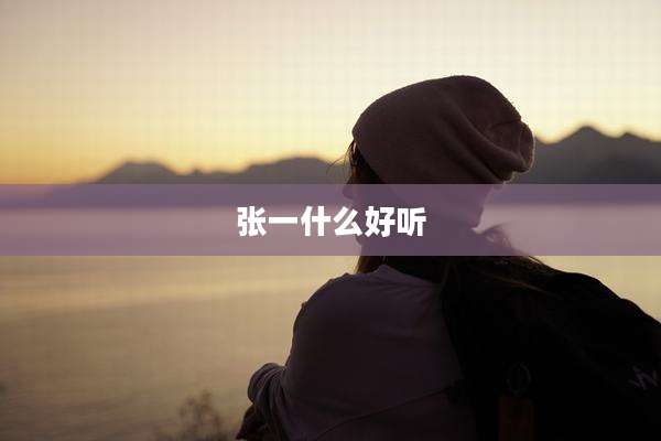 张一什么好听