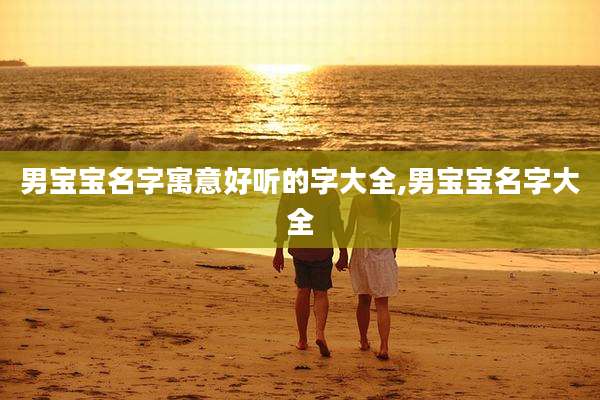 男宝宝名字寓意好听的字大全,男宝宝名字大全