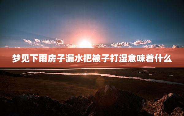 梦见下雨房子漏水把被子打湿意味着什么