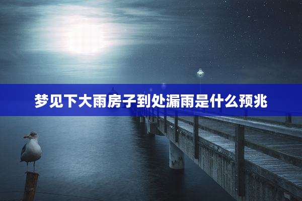 梦见下大雨房子到处漏雨是什么预兆