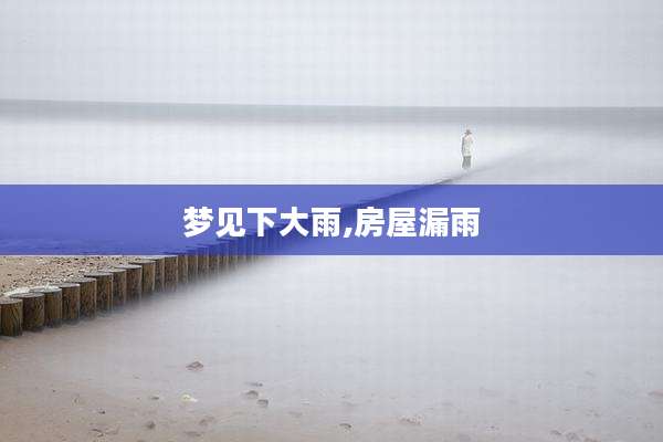 梦见下大雨,房屋漏雨