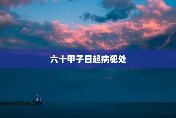 六十甲子日起病犯处