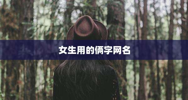 女生用的俩字网名