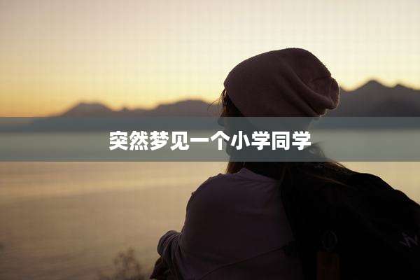 突然梦见一个小学同学
