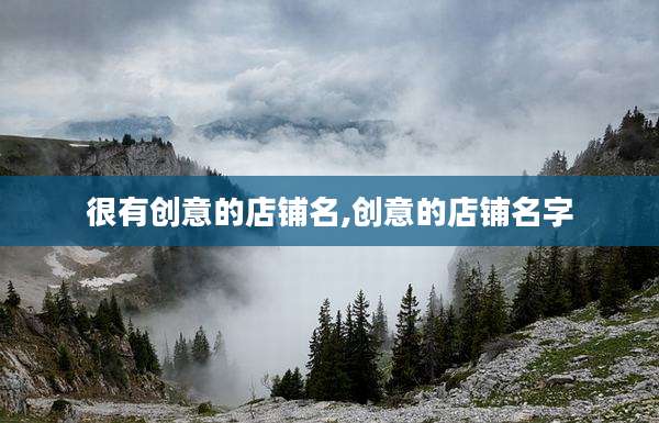 很有创意的店铺名,创意的店铺名字