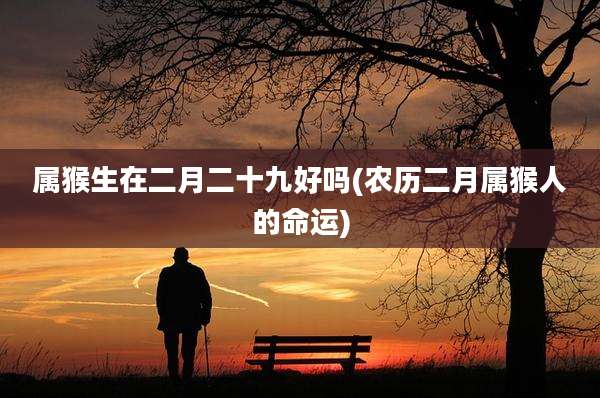 属猴生在二月二十九好吗(农历二月属猴人的命运)