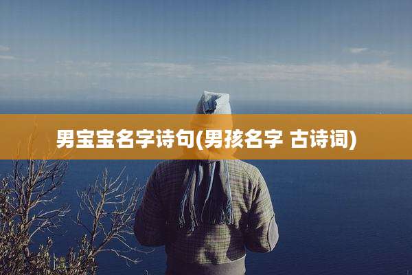 男宝宝名字诗句(男孩名字 古诗词)