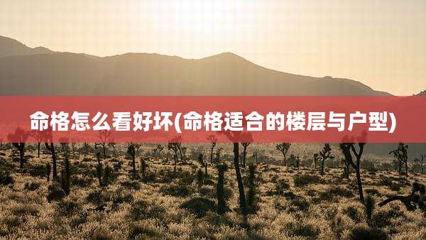 命格怎么看好坏(命格适合的楼层与户型)