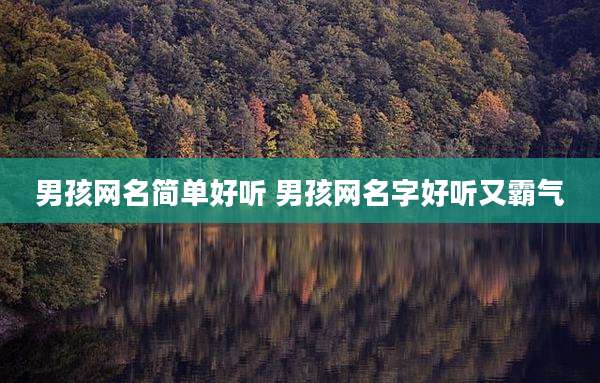 男孩网名简单好听 男孩网名字好听又霸气