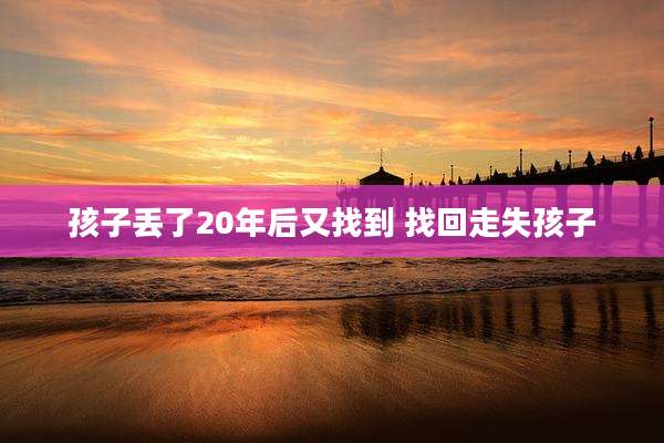 孩子丢了20年后又找到 找回走失孩子