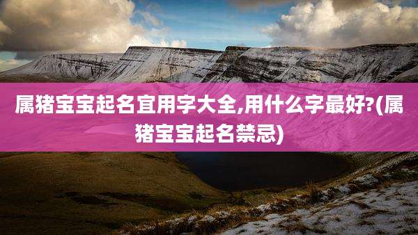 属猪宝宝起名宜用字大全,用什么字最好?(属猪宝宝起名禁忌)